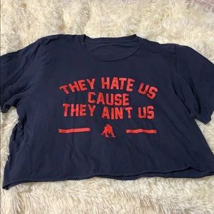 Barstool Sports New England Patriots Cropped Tee